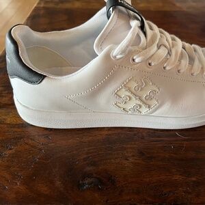 Tory Burch white and navy sneakers